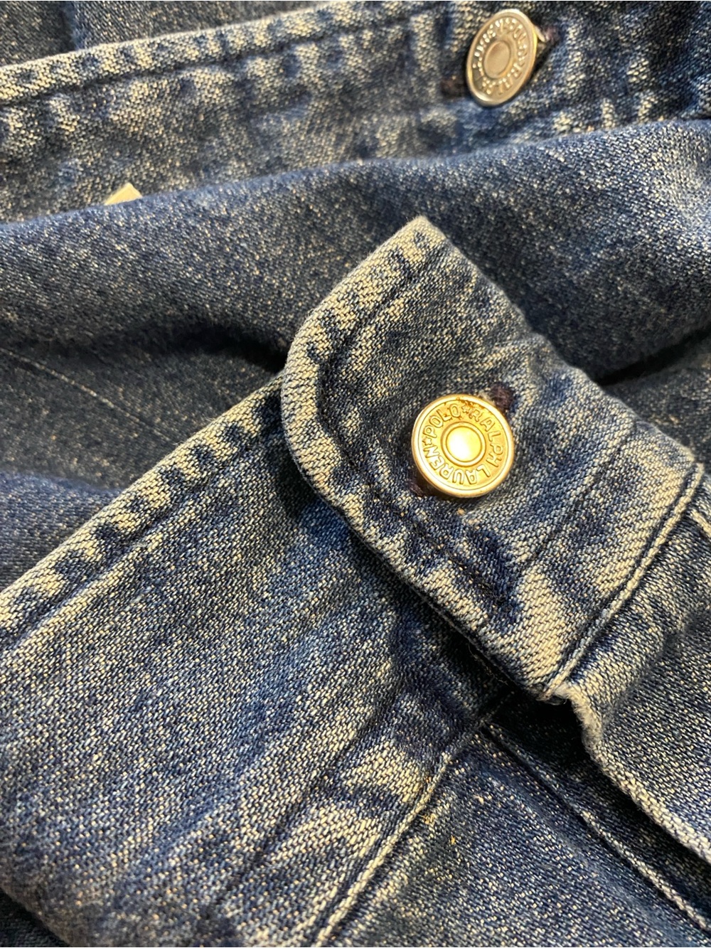 Vintage Polo Ralph Lauren 100% cotton denim button down shirt Made in USA - Picture 11 of 13